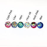6 colors of 8mm mermaid earrings