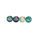 Four colors of 10mm mermaid earrings