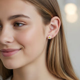 Coffret cadeau de trois boucles d'oreilles à tige en forme d'ourson en gélatine, 8-12 mm