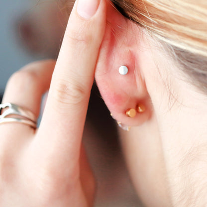 Screw Back, Holly Earrings, PVD 18k Gold Nickel-Free