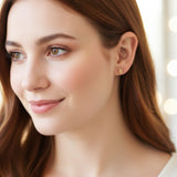 Screw Back, Reindeer Earrings, PVD 18k Gold Nickel-Free