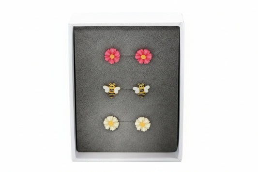 Poteau Plastique ou Clip Invisible Sur Marguerite, Coccinelle, Coeur Rouge - Coffret Cadeau