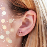 Boucles d'oreilles à tige en forme de renne, 10 mm