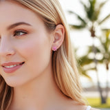 Clous d'oreilles en forme de fleur avec smiley, 12 mm