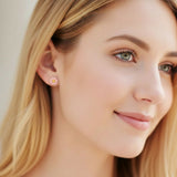 Boucles d'oreilles à tige en forme de petite fleur, 6 mm