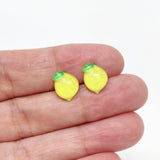 Lemon Slice Stud Earrings, 10mm