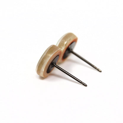 kiwi earrings on titanium posts
