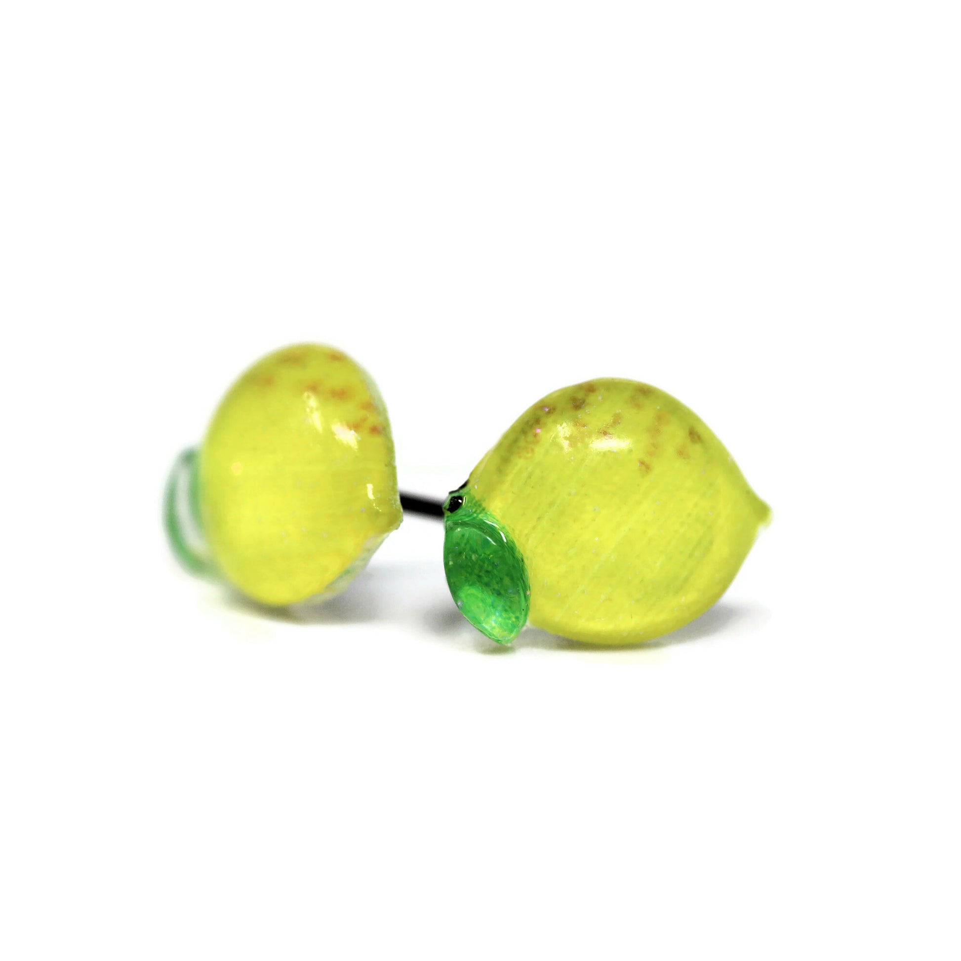 close up lemon earrings