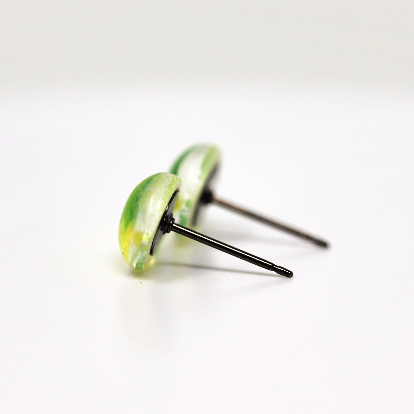 lemon earrings on titanium posts