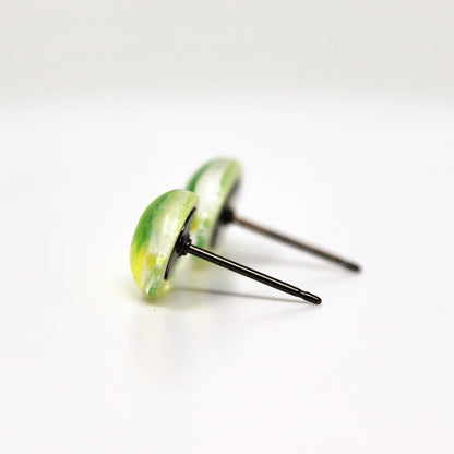 lemon earrings on titanium posts