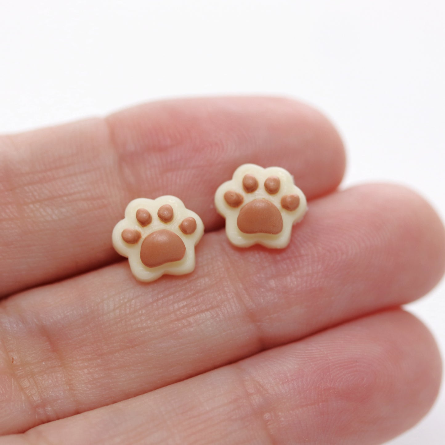 Paw Print Stud Earrings