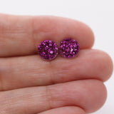 Faux Druzy Stud Earrings, 8mm