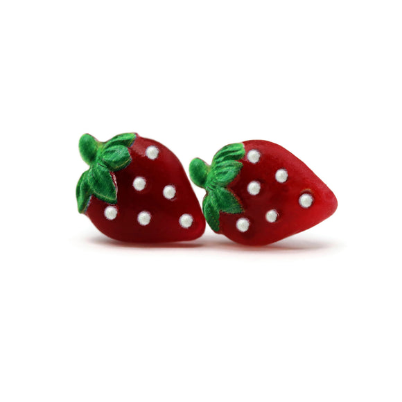 Boucles d'oreilles coccinelle avec tige en plastique ou clip invisible en métal, 9 mm