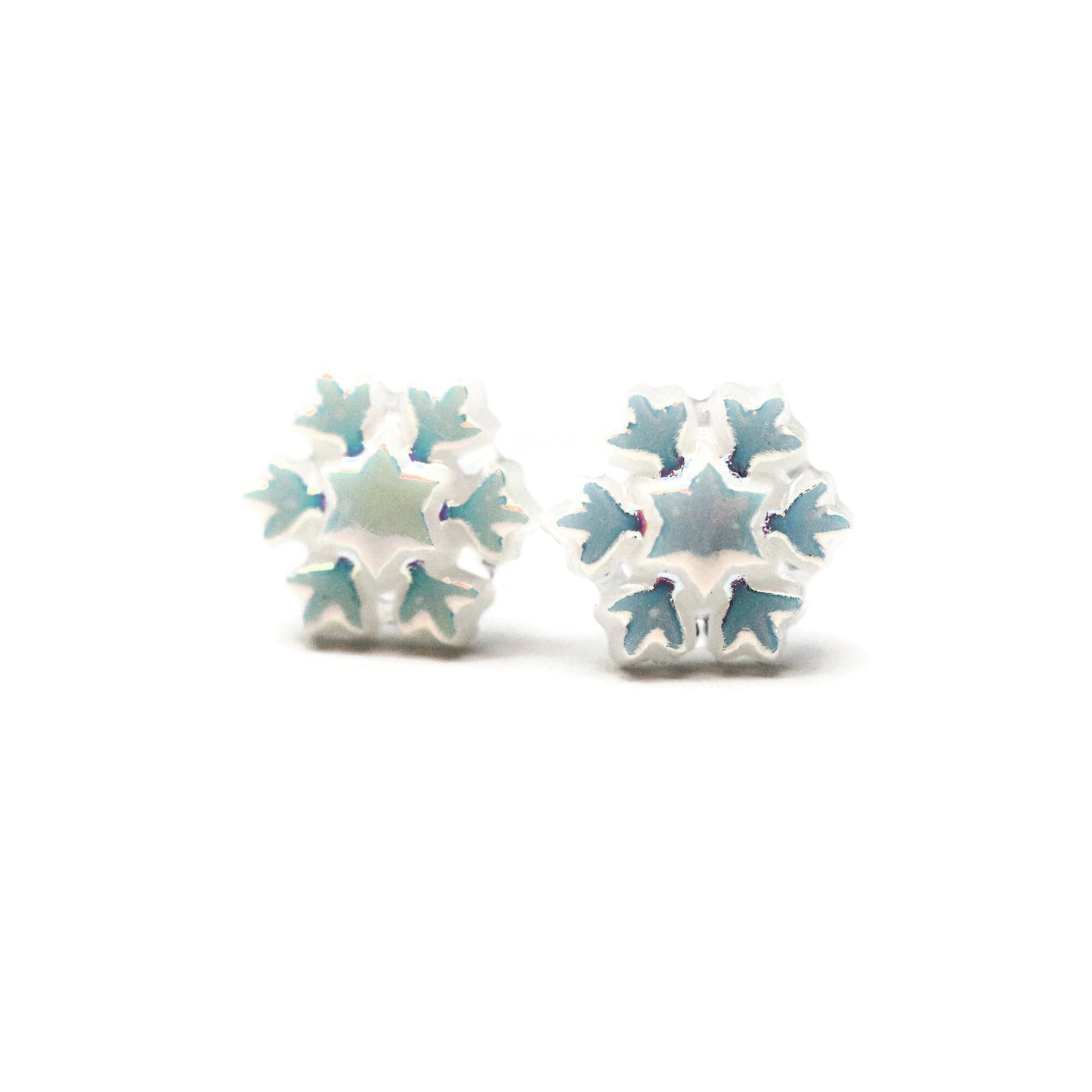 Boucles d'oreilles coccinelle avec tige en plastique ou clip invisible en métal, 9 mm