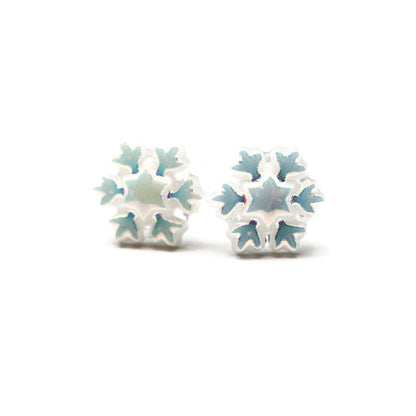 Boucles d'oreilles coccinelle avec tige en plastique ou clip invisible en métal, 9 mm