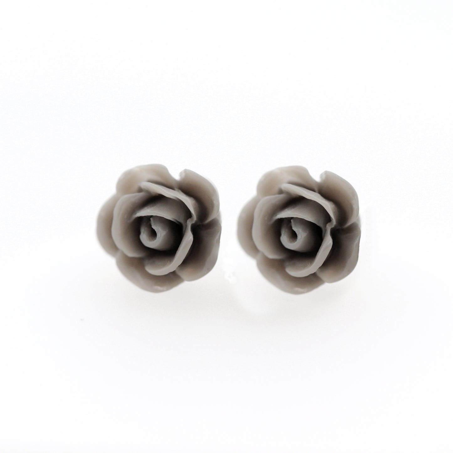 Rose Flower Earrings, 10mm