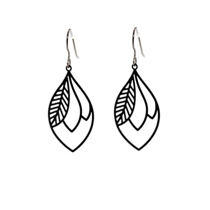Leaf Teardrop Design Dangle Earrings