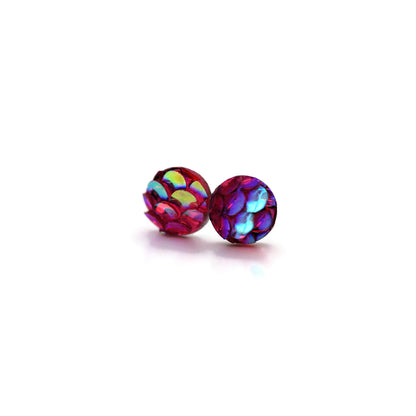 Mini Mermaid Scale Stud Earrings