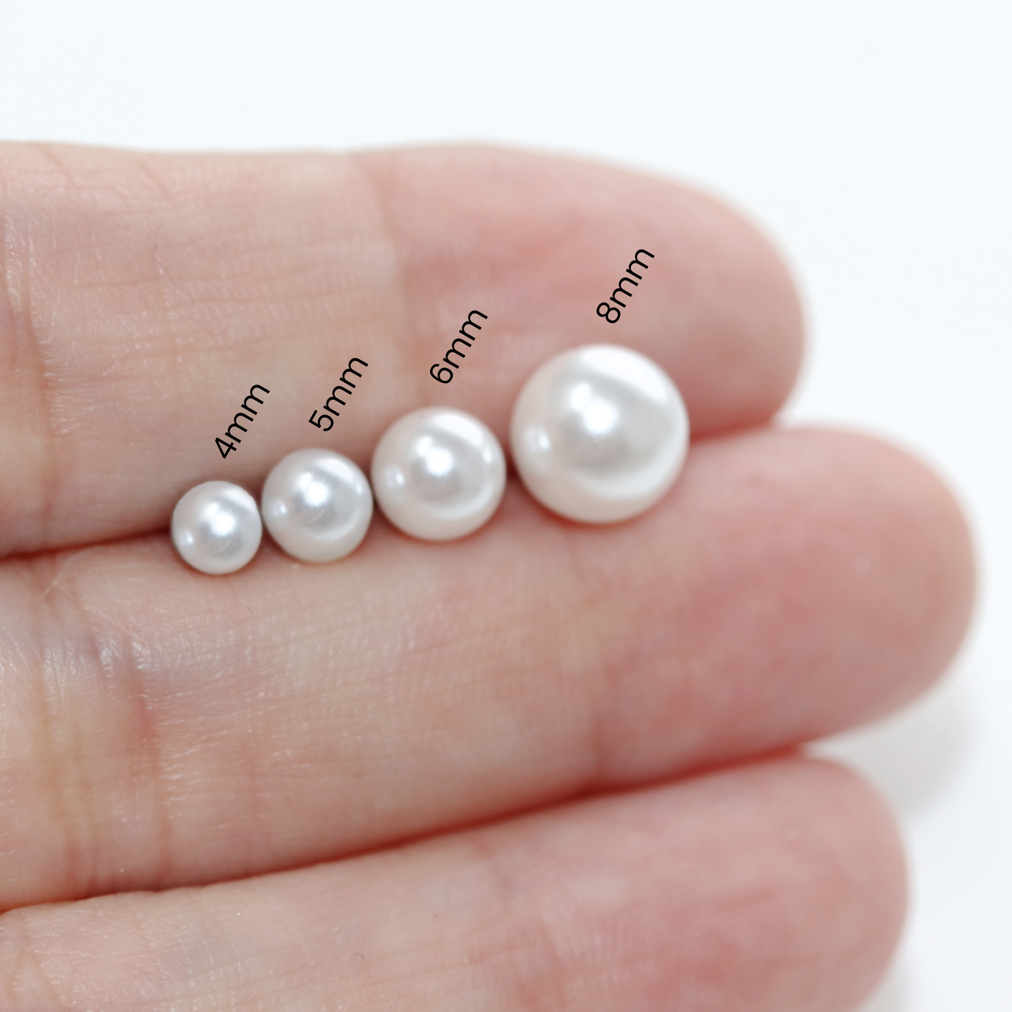 Screw Back, Simulated Pearl Earrings, PVD 18k Gold Nickel-Free