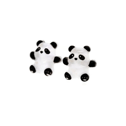 Boucles d'oreilles coccinelle avec tige en plastique ou clip invisible en métal, 9 mm