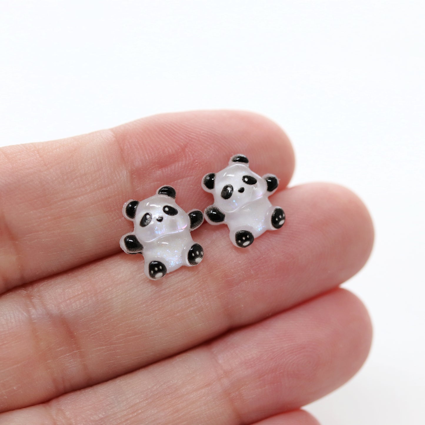 Boucles d'oreilles coccinelle avec tige en plastique ou clip invisible en métal, 9 mm