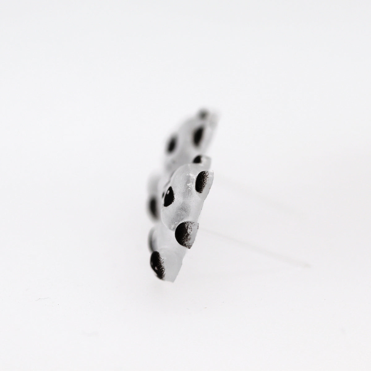 Boucles d'oreilles coccinelle avec tige en plastique ou clip invisible en métal, 9 mm