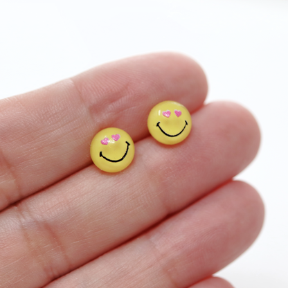 Smiley Face Stud Earrings