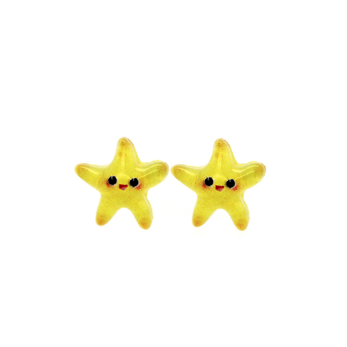 Boucles d'oreilles coccinelle avec tige en plastique ou clip invisible en métal, 9 mm