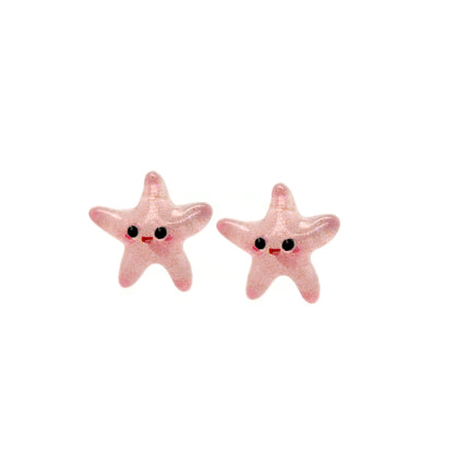 Boucles d'oreilles coccinelle avec tige en plastique ou clip invisible en métal, 9 mm