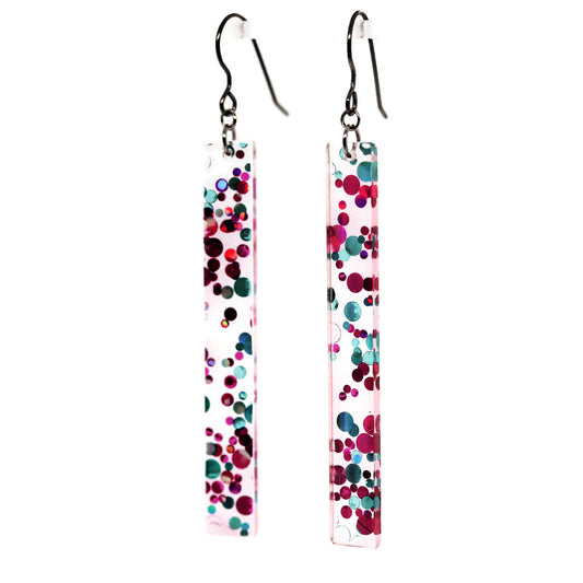 Minimalist Acrylic Bar Dangle Earrings - 2 Colors
