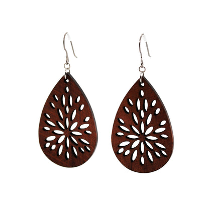 Boucles d'oreilles pendantes à barre conique en relief