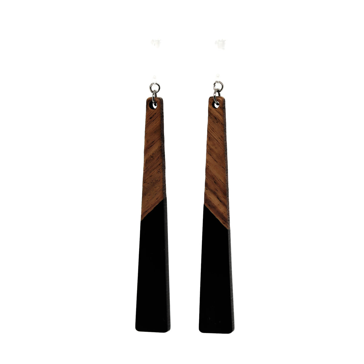 Boucles d'oreilles pendantes à barre conique en relief