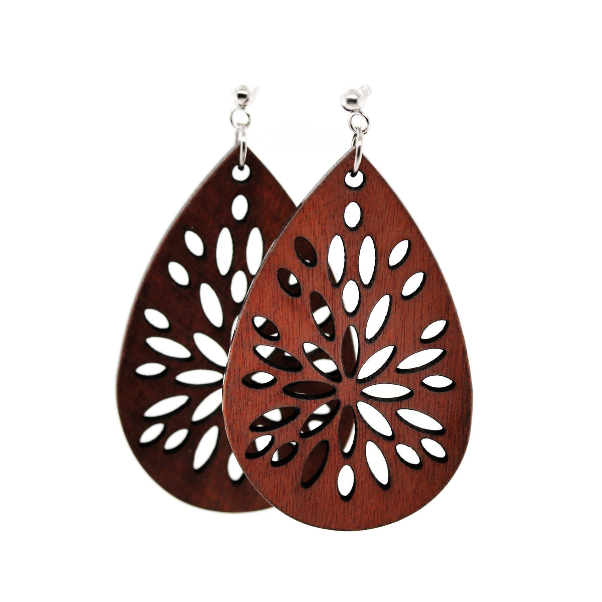 Boucles d'oreilles pendantes à barre conique en relief