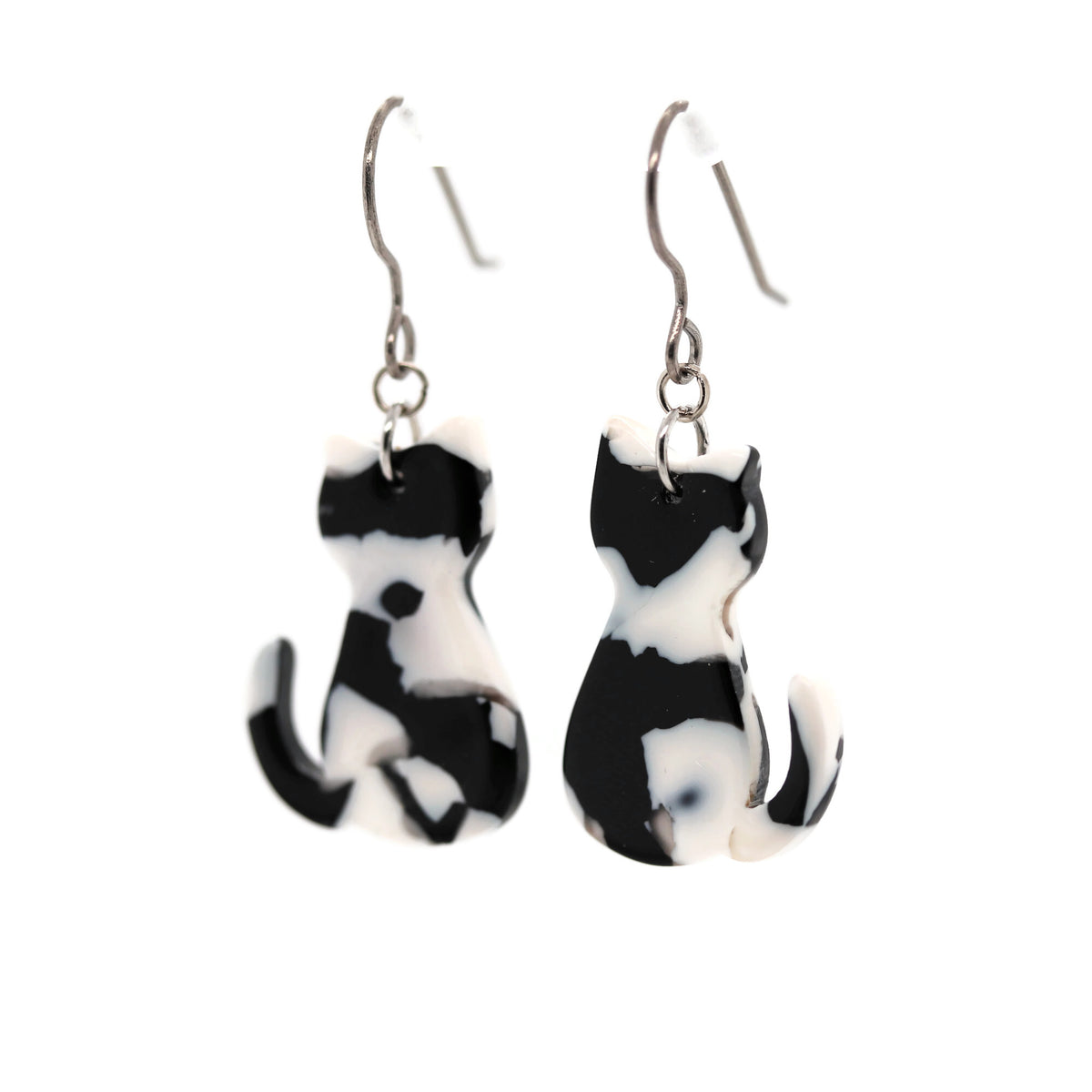 Acrylic Cat Dangle Earrings - 5 Colors