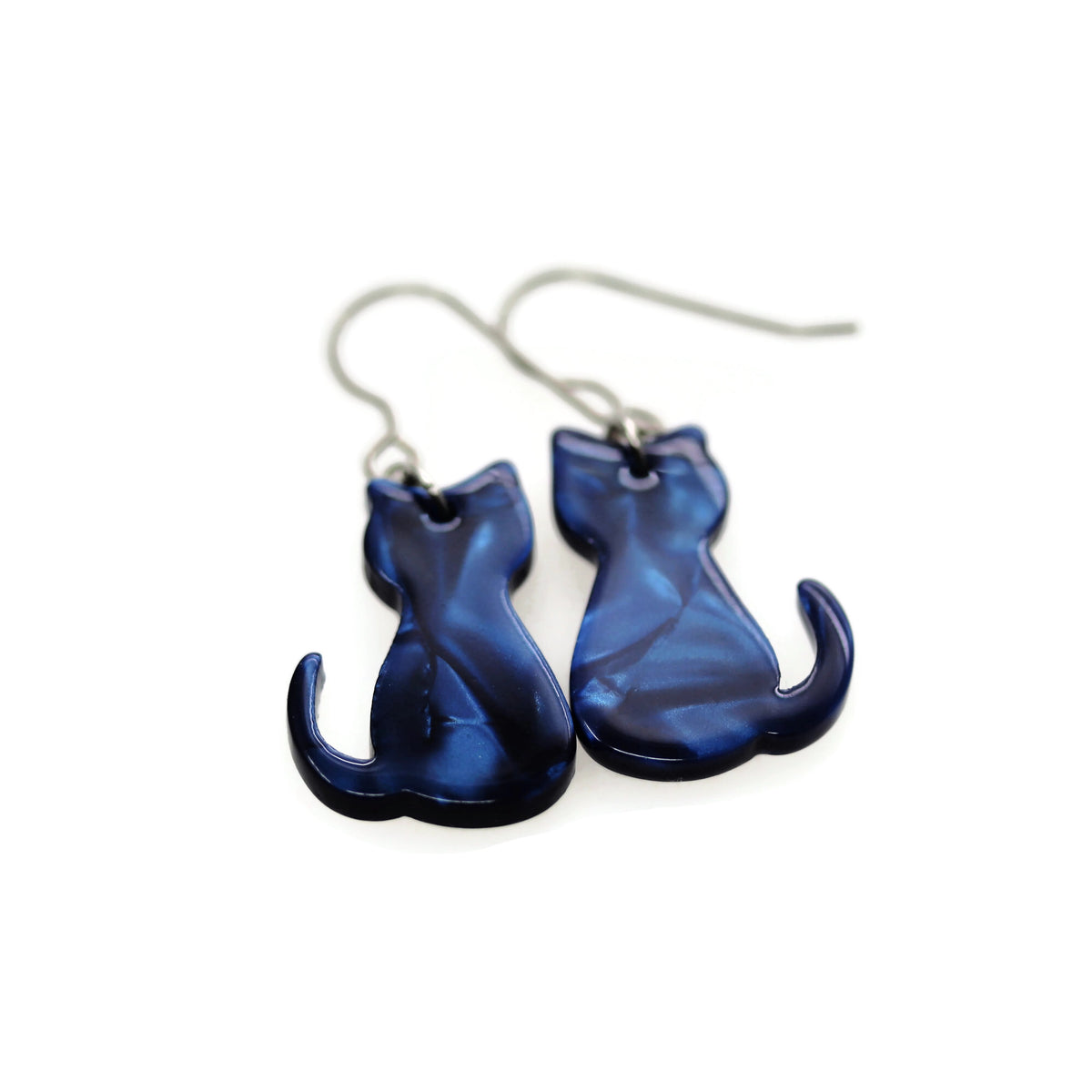 Acrylic Cat Dangle Earrings - 5 Colors