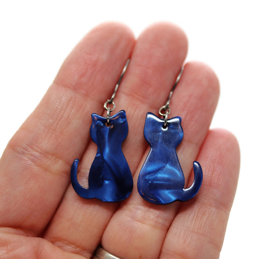 Boucles d'oreilles pendantes en forme de larme en acrylique - 2 couleurs