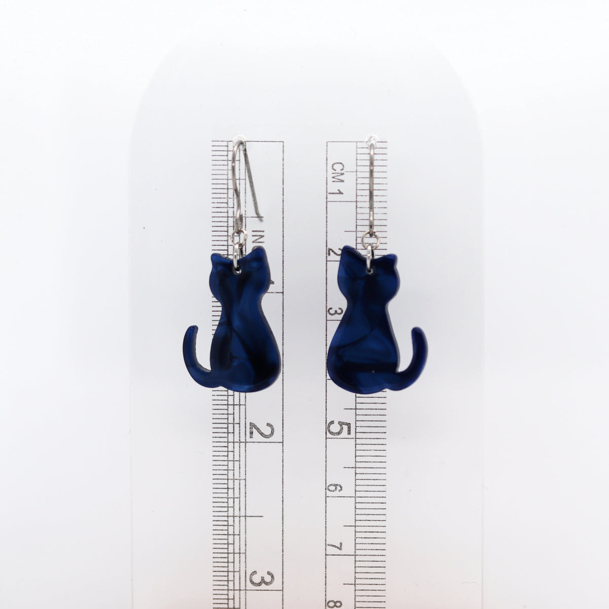 Acrylic Cat Dangle Earrings - 5 Colors
