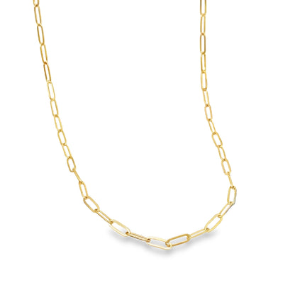 gold color paperclip necklace