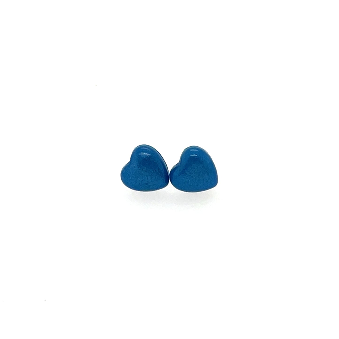 Frosted Heart Stud Earrings