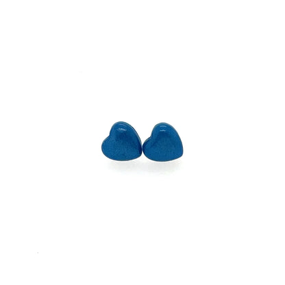 Frosted Heart Stud Earrings