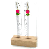 Pink Tulip Dangle Earrings