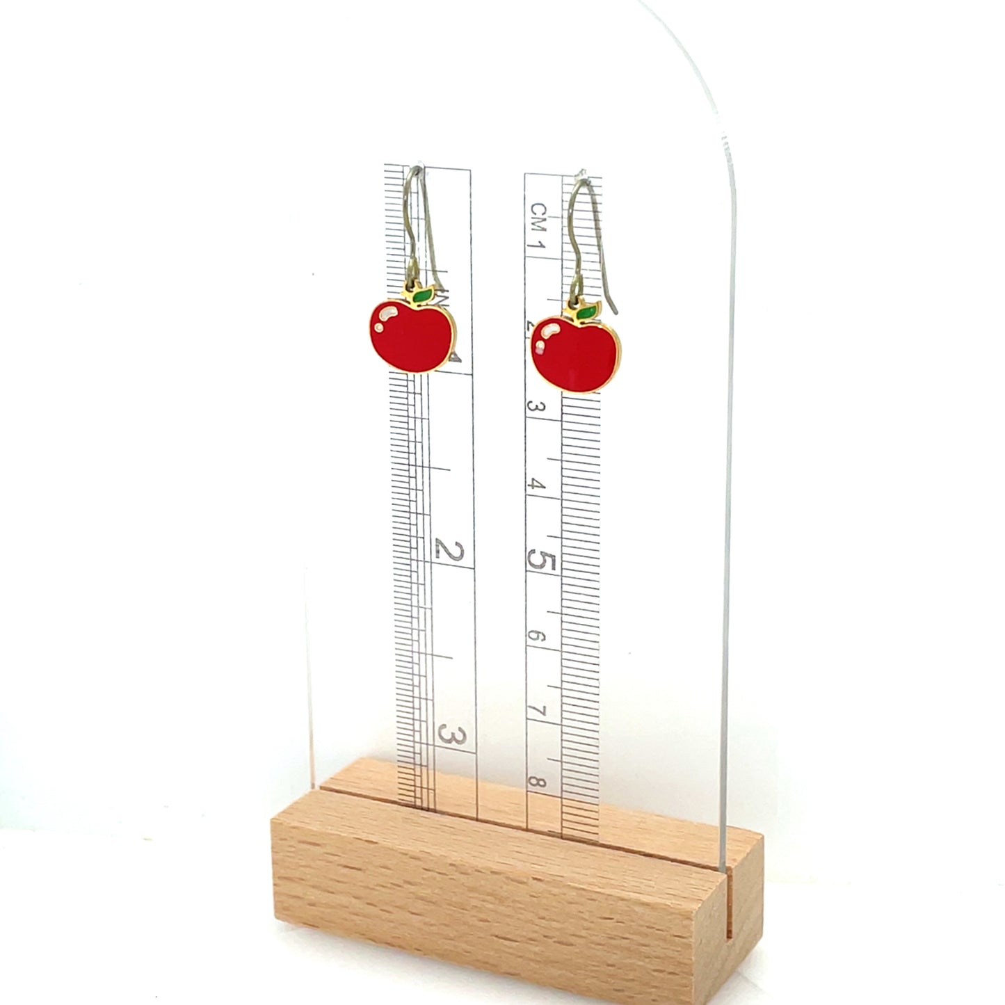 Red Apple Dangle Earrings