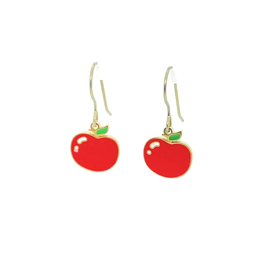 Red Apple Dangle Earrings