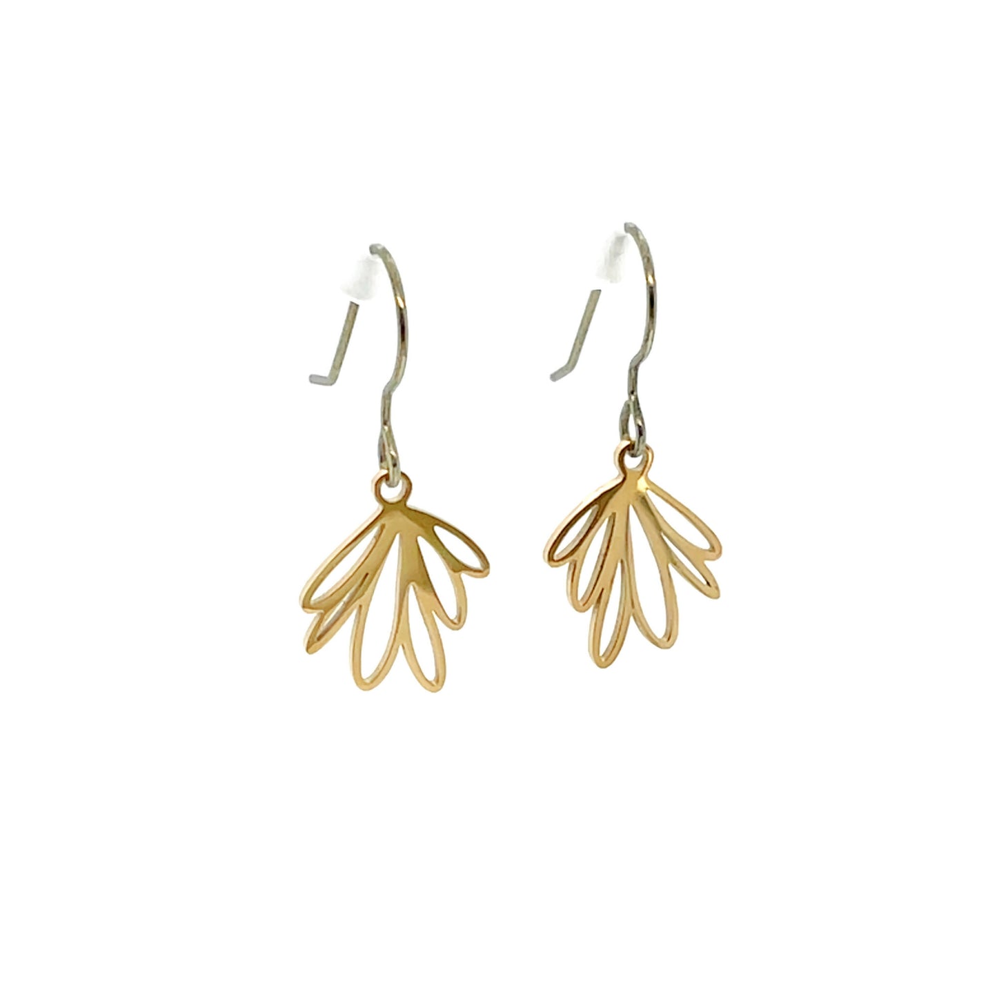 Boucles d'oreilles pendantes en forme de fleur de chakra, 16 mm