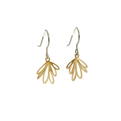 Dainty Leaf Dangle Earrings