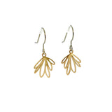 Dainty Leaf Dangle Earrings, 12mm