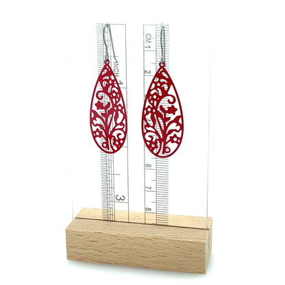 Boucles d'oreilles pendantes en forme de larme en filigrane - 7 couleurs