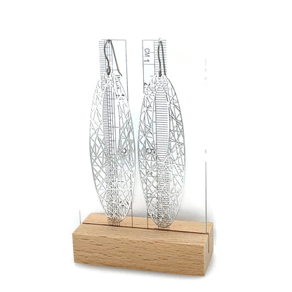 Boucles d'oreilles pendantes en forme d'éventail en filigrane de dentelle - 5 couleurs