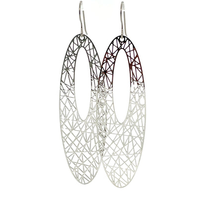 Boucles d'oreilles pendantes en forme d'éventail en filigrane de dentelle - 5 couleurs