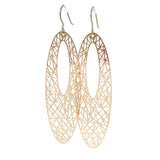 Boucles d'oreilles pendantes en forme d'éventail en filigrane de dentelle - 5 couleurs